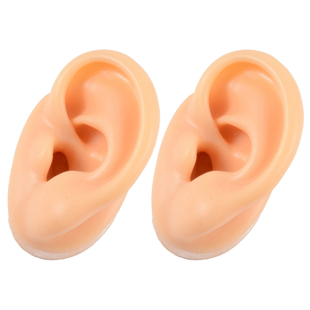 Body Jewelry Ear Piercing - 2 Adet Silikon Kulak Modeli Sahte