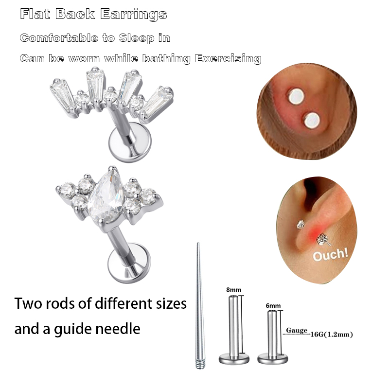 Conch Earring Hoop - 1 adet ASTM titanyum Helix piercing