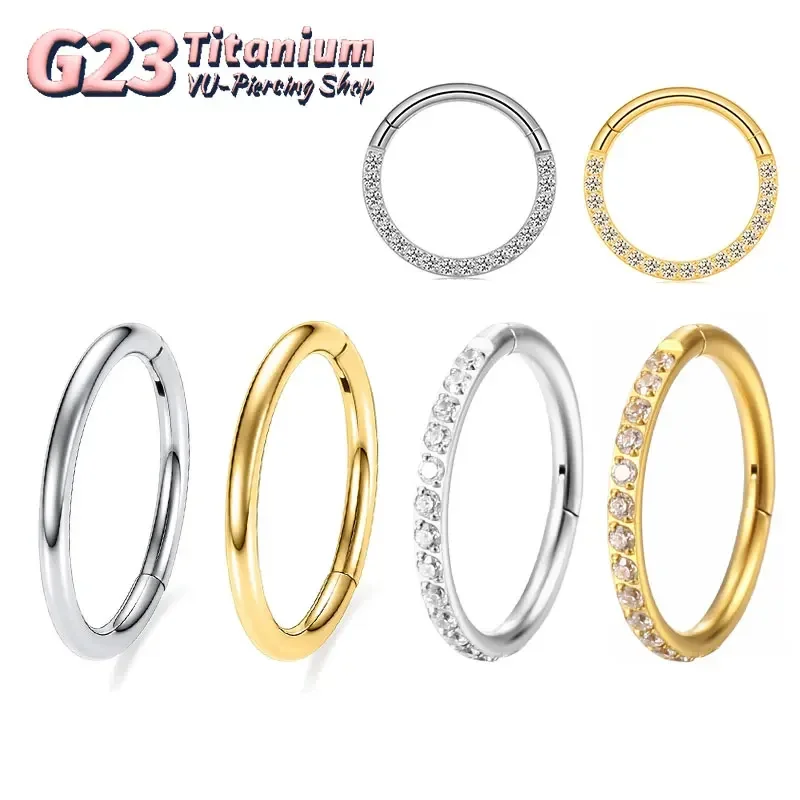 Septum Clicker Ring - G23 Titanyum Burun Halkası 14G 16G