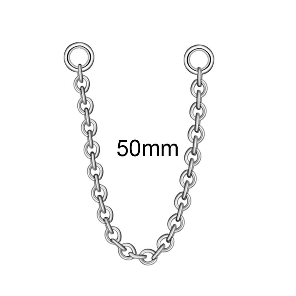 Body Jewelry Ear Piercing - Moda Titanyum Burun Zinciri Üç Katmanlı