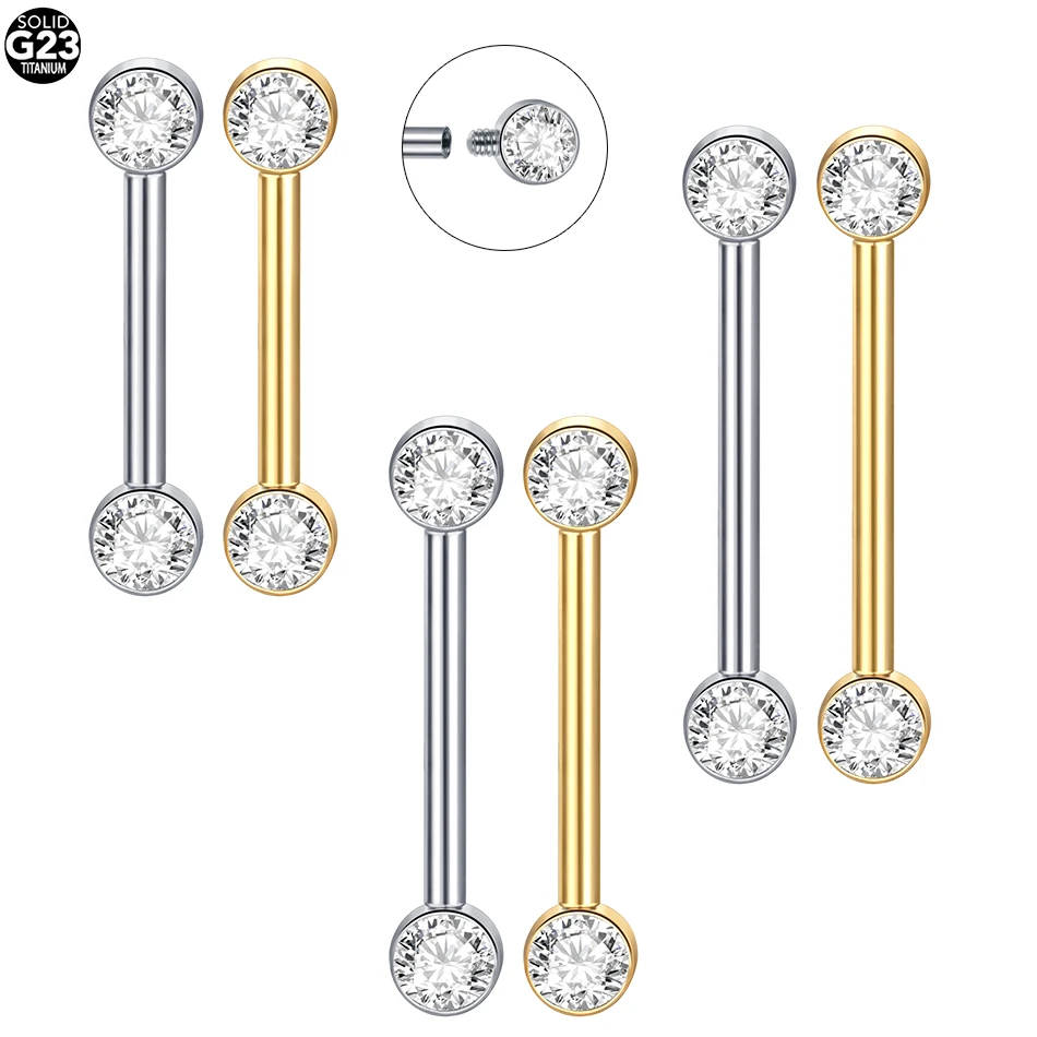 Body Jewelry Implant Grade Titanium - 1/5 adet İmplant Sınıf Titanyum İçten
