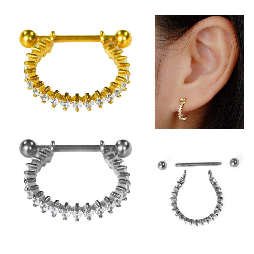 Conch Earring Hoop - 100% 316L paslanmaz çelik halka küpe
