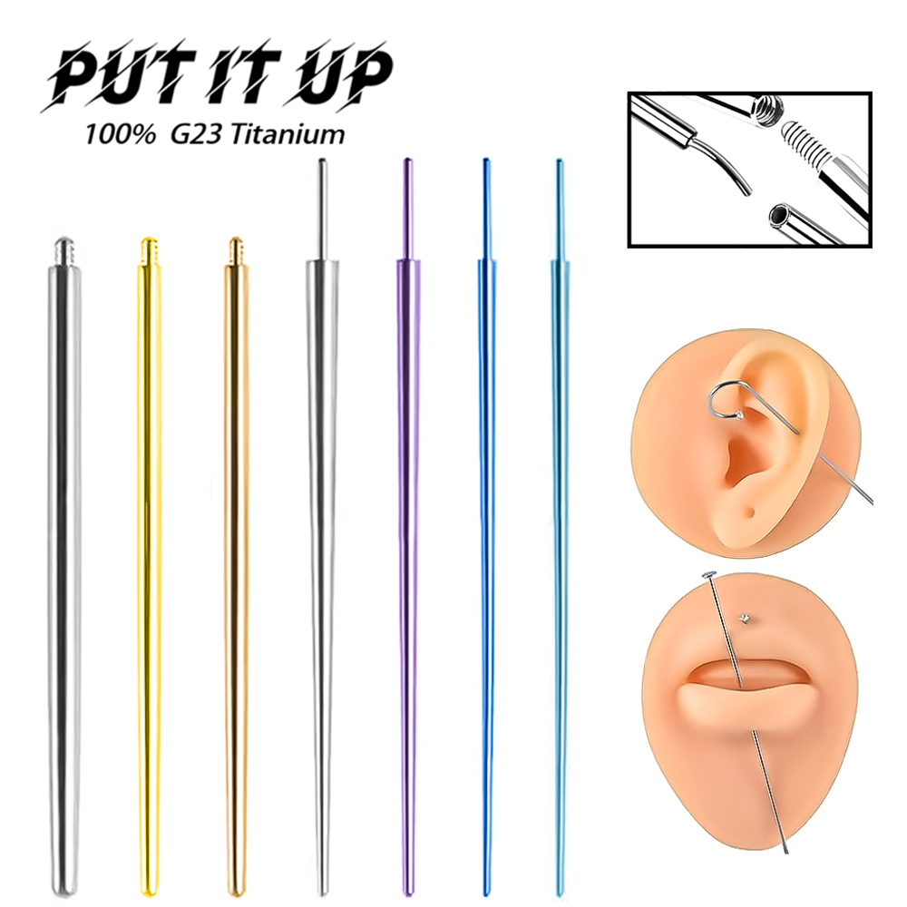 Body Jewelry Implant Grade Titanium - PUTITUP 10 Parça Set F136 Titanyum