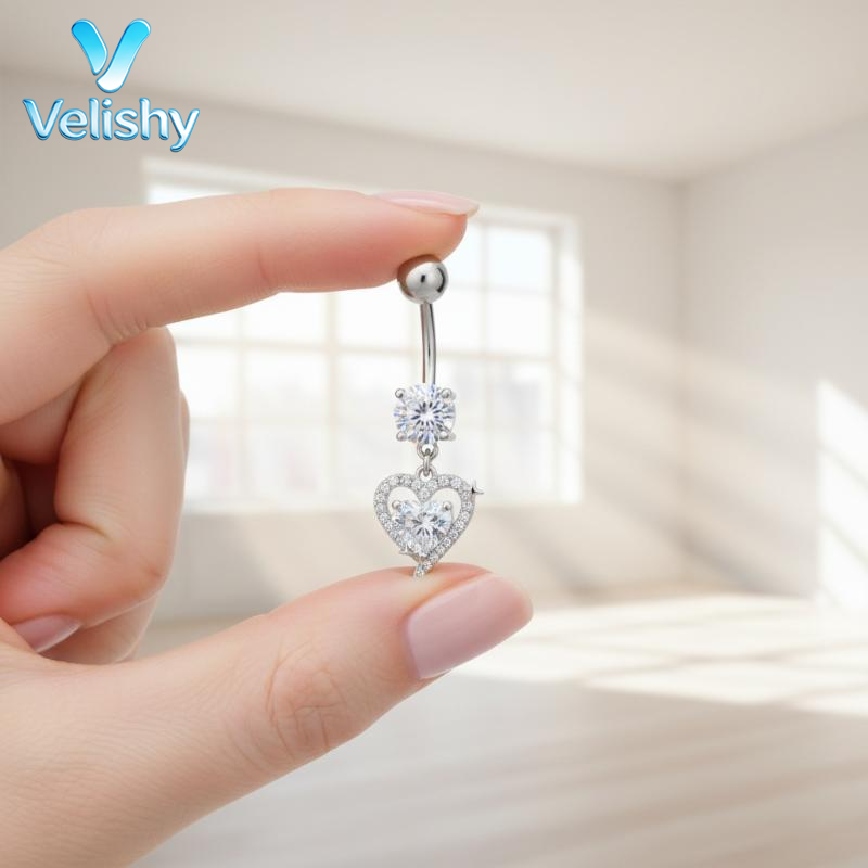 Body Jewelry Barbell - Cerrahi Çelikten Nikel İçermeyen Göbek Piercingi,