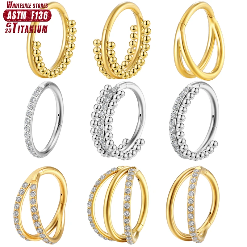 Septum Clicker Ring - F136 Titanyum Burun septum halkası piercing