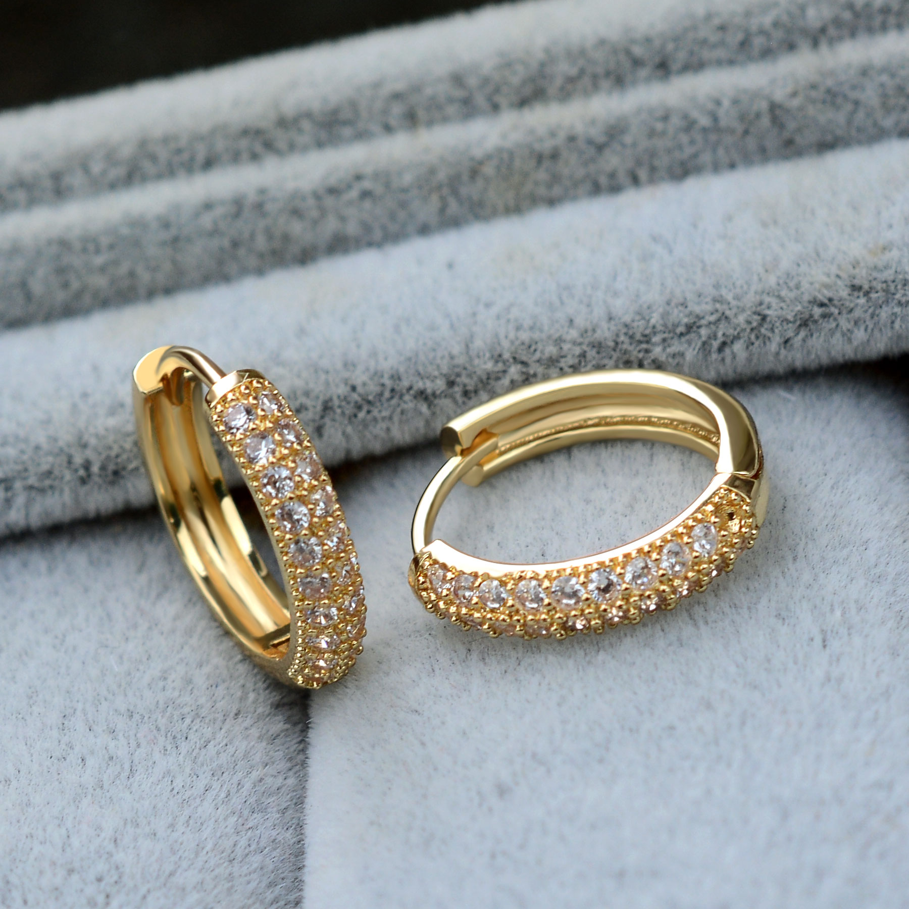 Conch Earring Hoop - 2024 Moda Çift Sıralı Zirkon Huggie