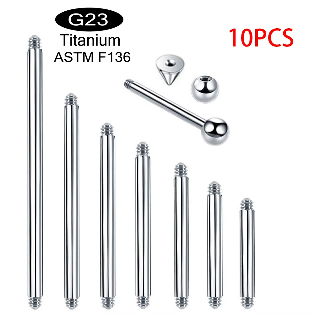 Body Jewelry Implant Grade Titanium - 10 adet/lot ASTM F136 İmplantlanabilir Sınıf