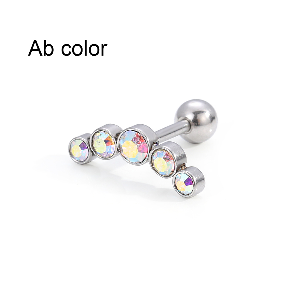 Body Jewelry Ear Piercing - 1 adet moda 16G kristal mücevher