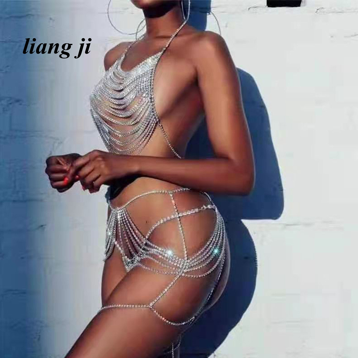 Body Jewelry Bra - Seksi Vücut Zinciri Bel Zinciri Kristal