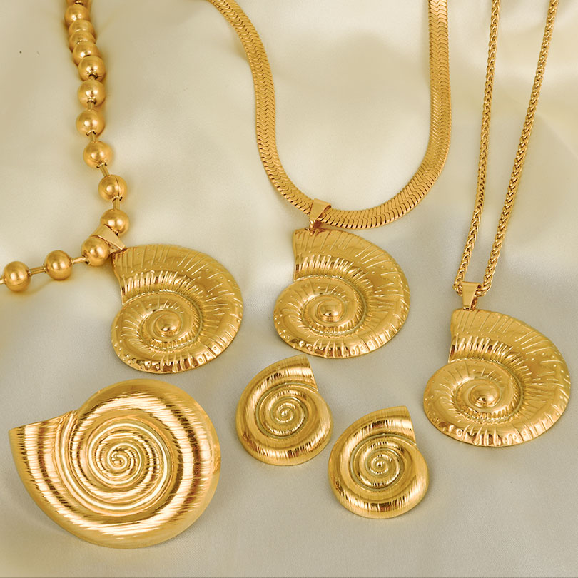 Conch Earring Hoop - 1 adet paslanmaz çelik büyük dokulu