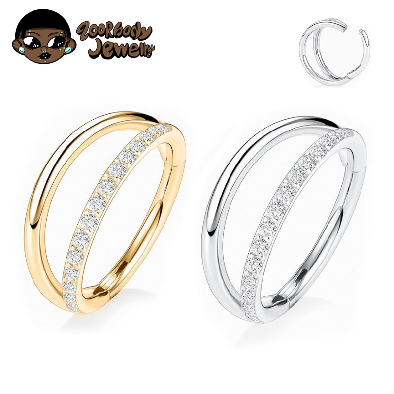 Septum Clicker Ring - ASTM F136 Titanyum 16G Ay Burun