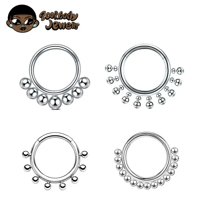 Septum Clicker Ring - ASTM F136 Titanyum Antialerjik Septum Piercing