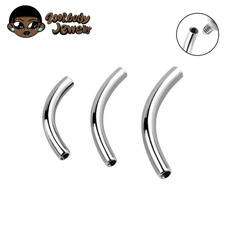 Body Jewelry Barbell - 10 adet/grup ASTM F136 Titanyum İç