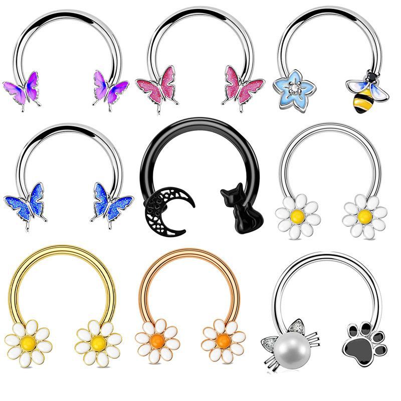 Body Jewelry Ear Piercing - 16G Septum Halkası Daith Piercing Takısı