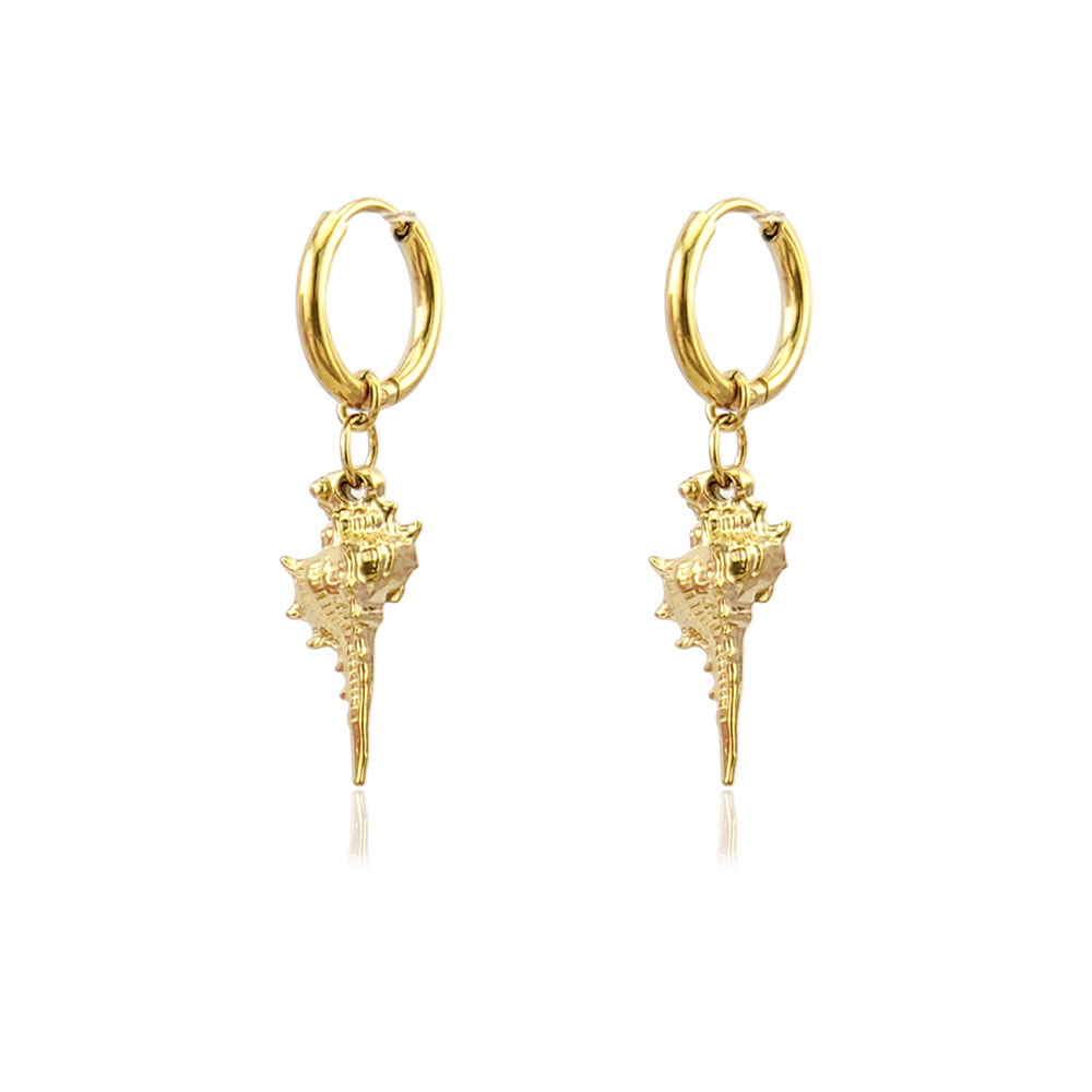 Conch Earring Hoop - HUIDANG Küpeler Trend 2025 Balık Kuyruğu