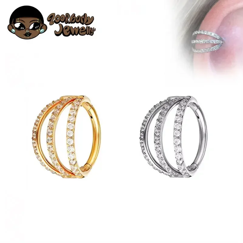 Septum Clicker Ring - G23 Titanyum Menteşeli Segment Burun Halkası