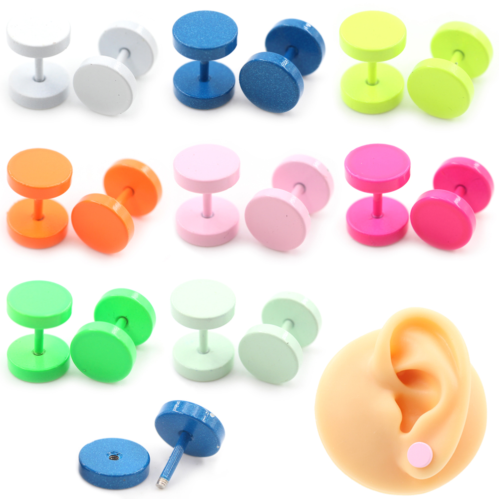 Body Jewelry Barbell - 2 adet pişirme boyası şeker renk