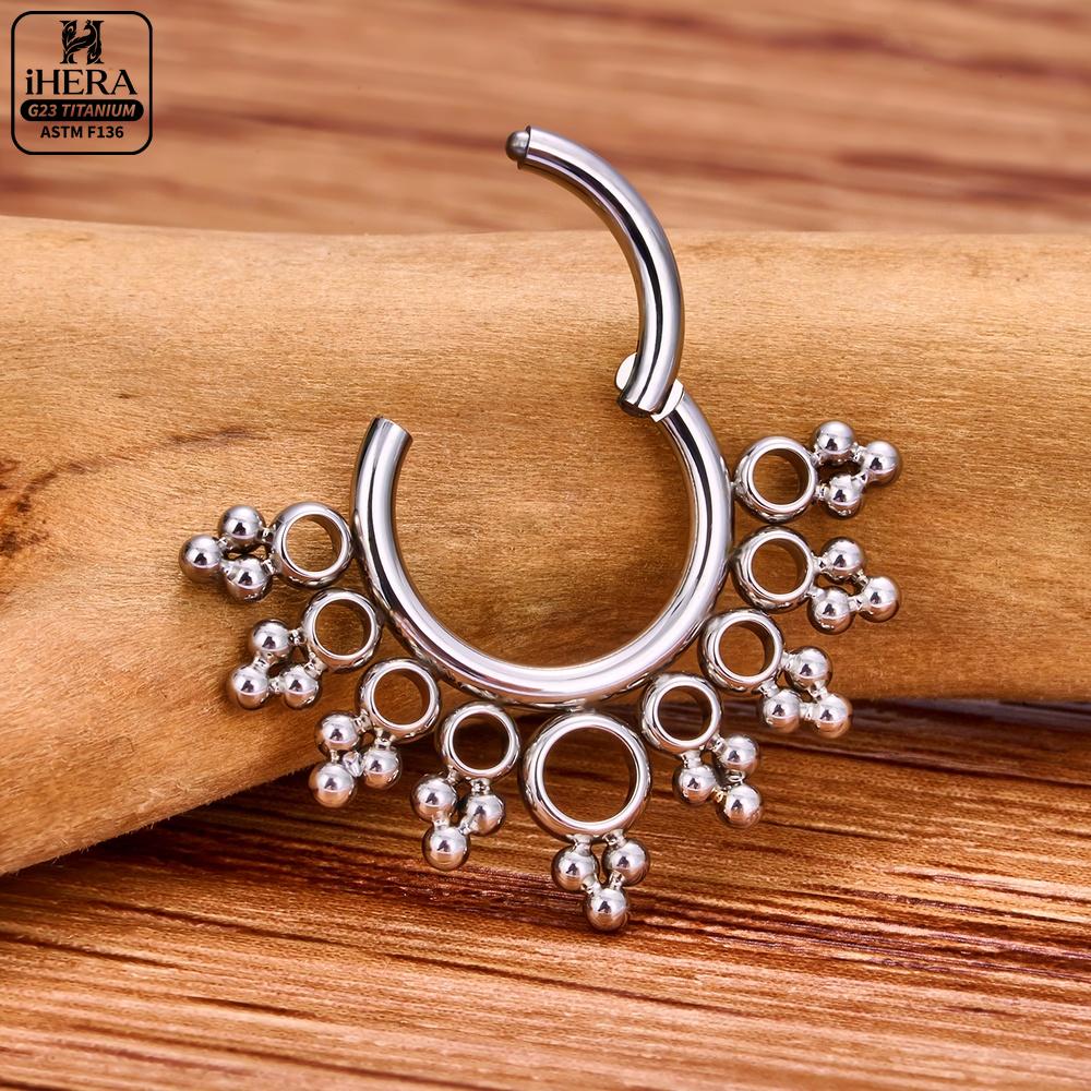 ASTM F136 Titanyum Lüks CZ İşl - Septum Clicker Ring incelemesi ve fiyatı