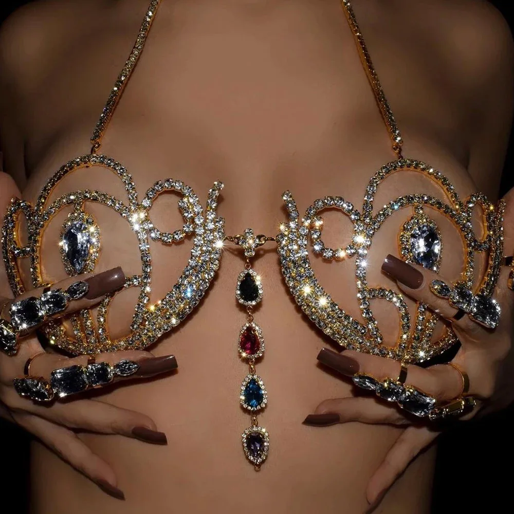 Lüks taklidi Bikini sutyen kad - Body Jewelry Bra incelemesi ve fiyatı