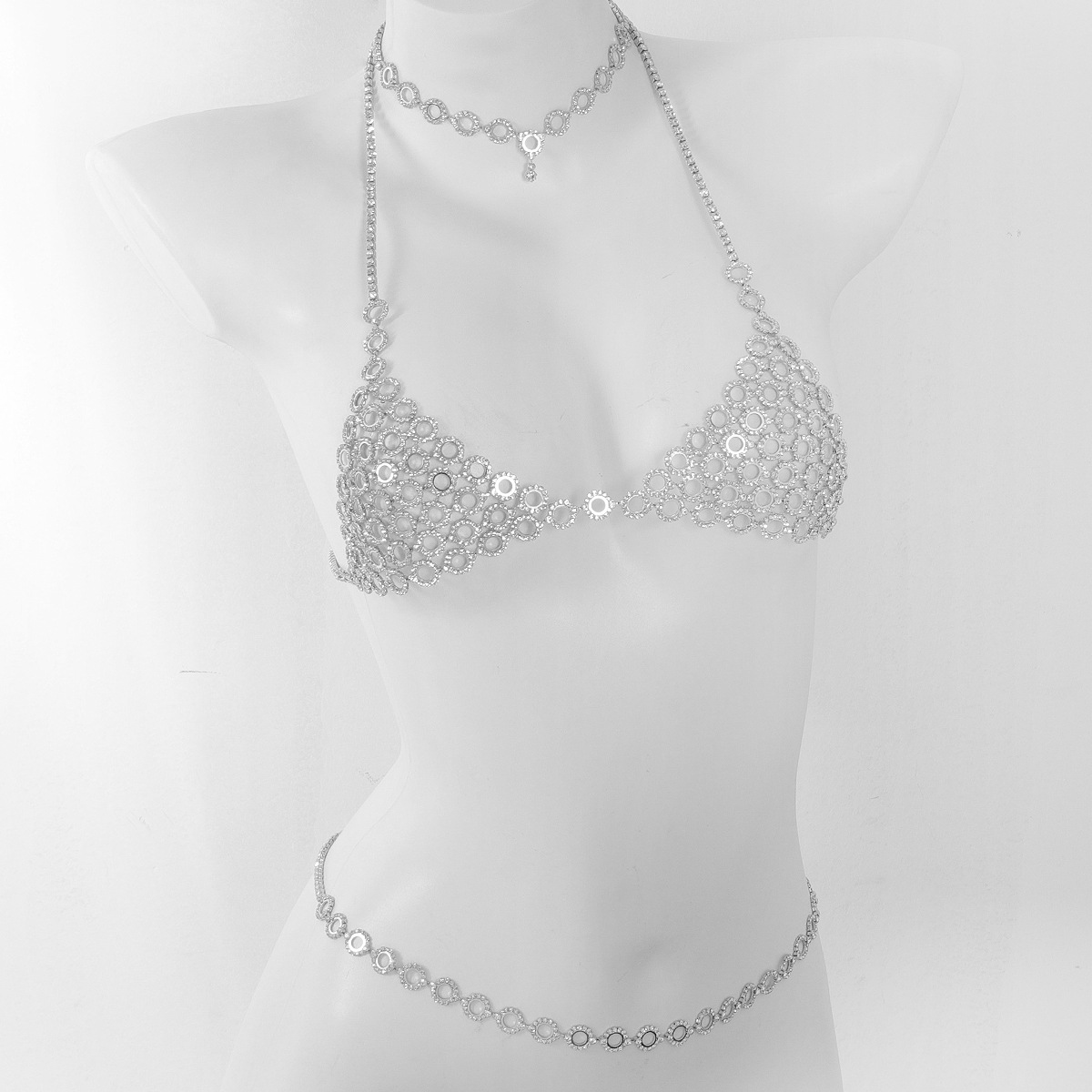 Moda dairesel ekleme ışık lüks - Body Jewelry Bra incelemesi ve fiyatı