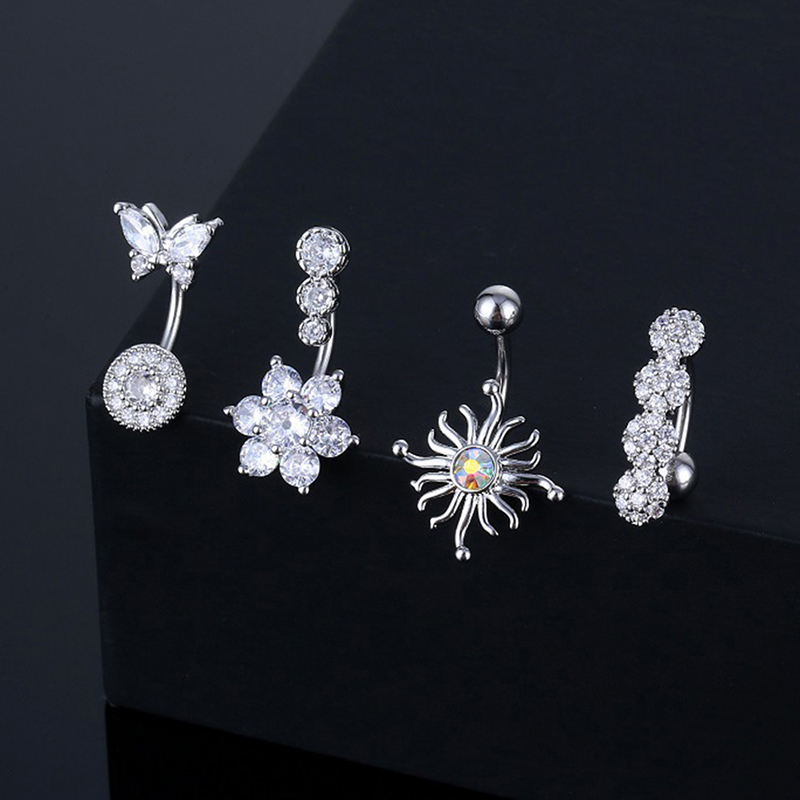 Kristal göbek göbek piercingi  - Body Jewelry Barbell incelemesi ve fiyatı