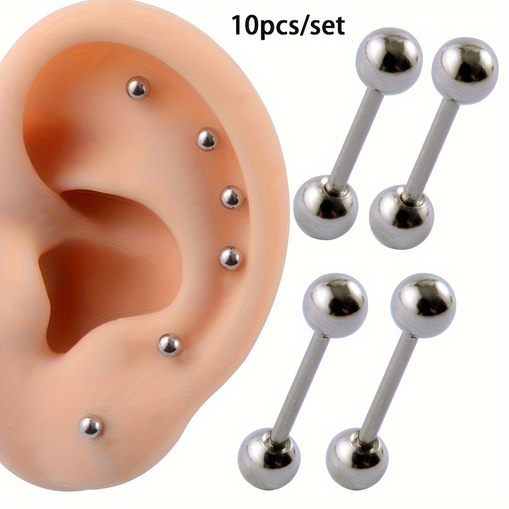 10 adet Minimalist Paslanmaz Ç - Body Jewelry Barbell incelemesi ve fiyatı