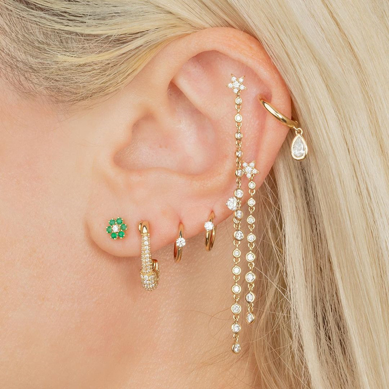 CRMYA altın gümüş renk daire k - Conch Earring Hoop incelemesi ve fiyatı