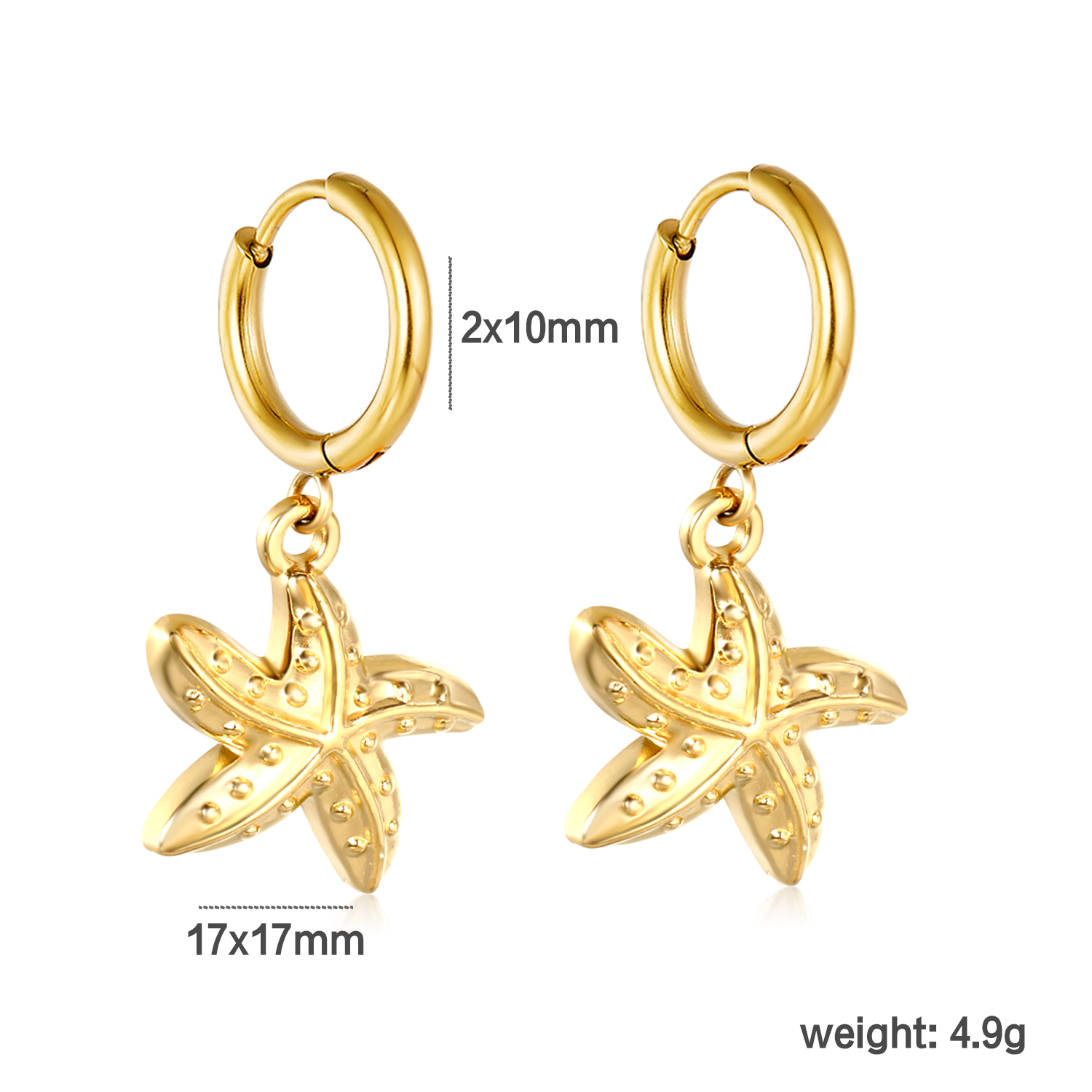 LUXUSTEEL Deniz Yıldızı Kabukl - Conch Earring Hoop incelemesi ve fiyatı