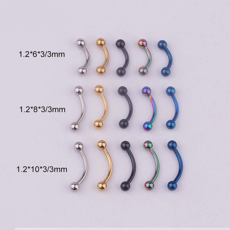 5 adet/grup 16G 316L Paslanmaz - Body Jewelry Barbell incelemesi ve fiyatı