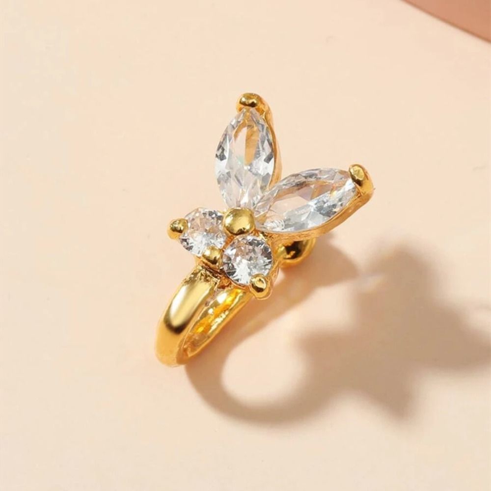 Yapay Elmas Kelebek Burun Halk - Body Jewelry Ear Piercing incelemesi ve fiyatı