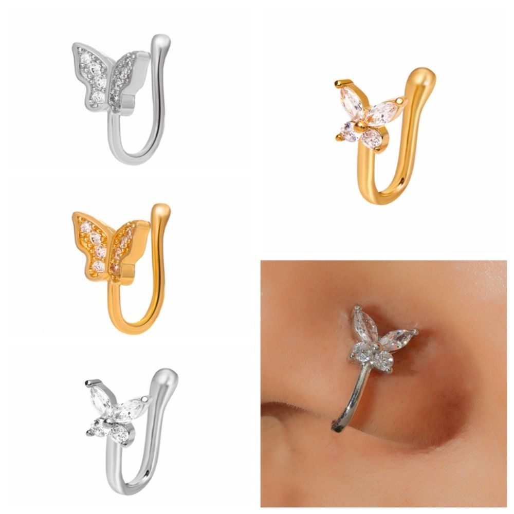 Yapay Elmas Kelebek Burun Halk - Body Jewelry Ear Piercing incelemesi ve fiyatı