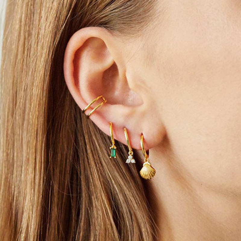 925 ayar gümüş iğne kabuk kabu - Conch Earring Hoop incelemesi ve fiyatı