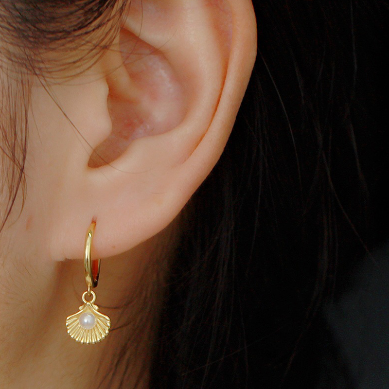 925 ayar gümüş iğne kabuk kabu - Conch Earring Hoop incelemesi ve fiyatı