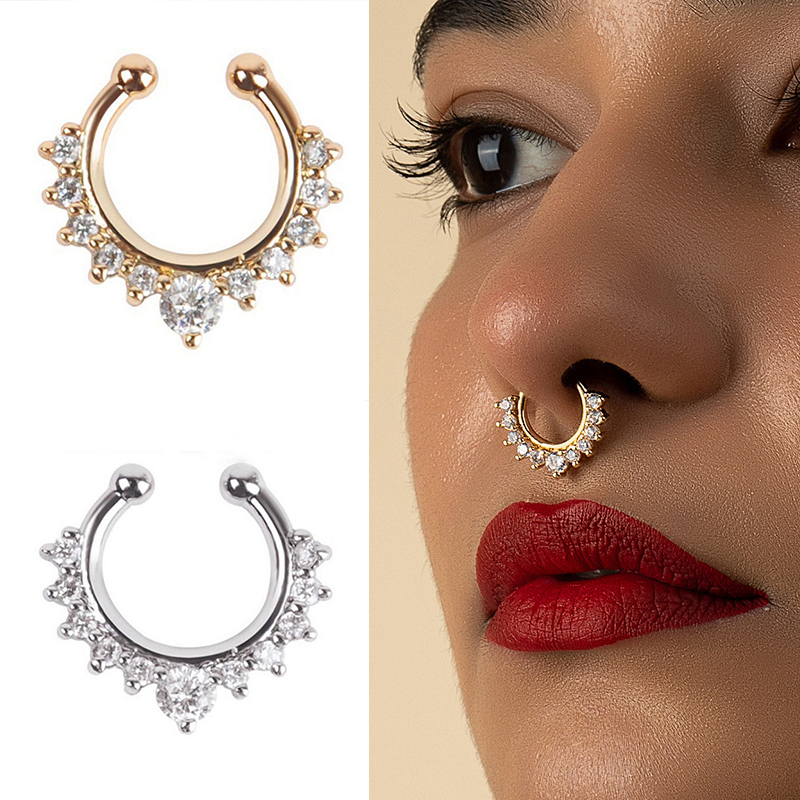 1 adet u-şekil burun mandalı s - Body Jewelry Ear Piercing incelemesi ve fiyatı