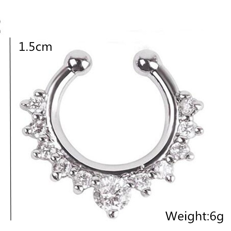 1 adet u-şekil burun mandalı s - Body Jewelry Ear Piercing incelemesi ve fiyatı