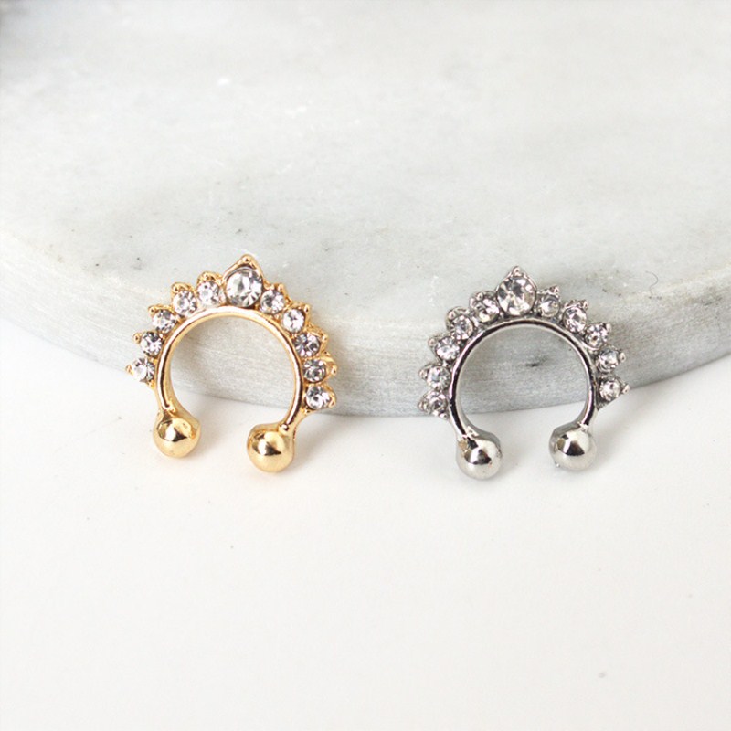 1 adet u-şekil burun mandalı s - Body Jewelry Ear Piercing incelemesi ve fiyatı