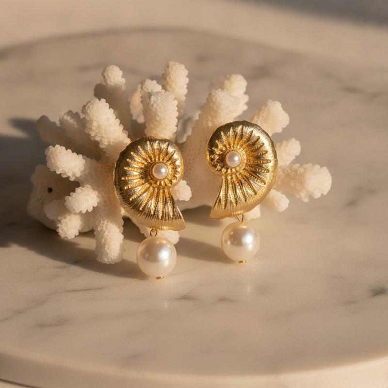 2 adet simüle inci kabuklu küp - Conch Earring Hoop incelemesi ve fiyatı