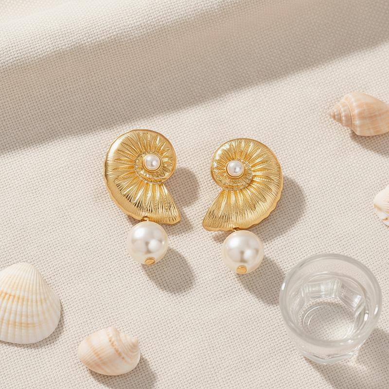 2 adet simüle inci kabuklu küp - Conch Earring Hoop incelemesi ve fiyatı