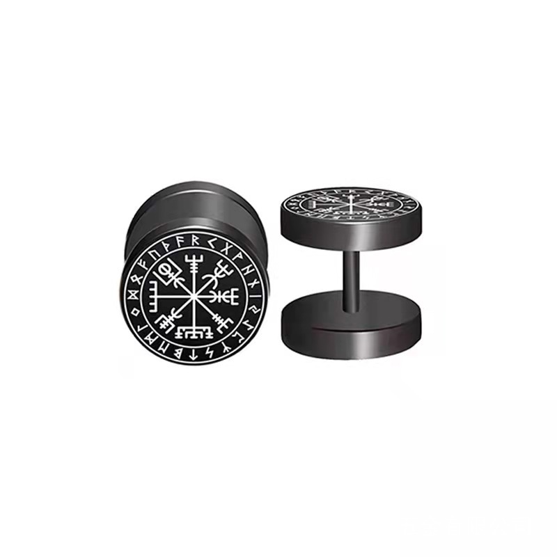 1 çift Viking halter düğme küp - Body Jewelry Barbell incelemesi ve fiyatı