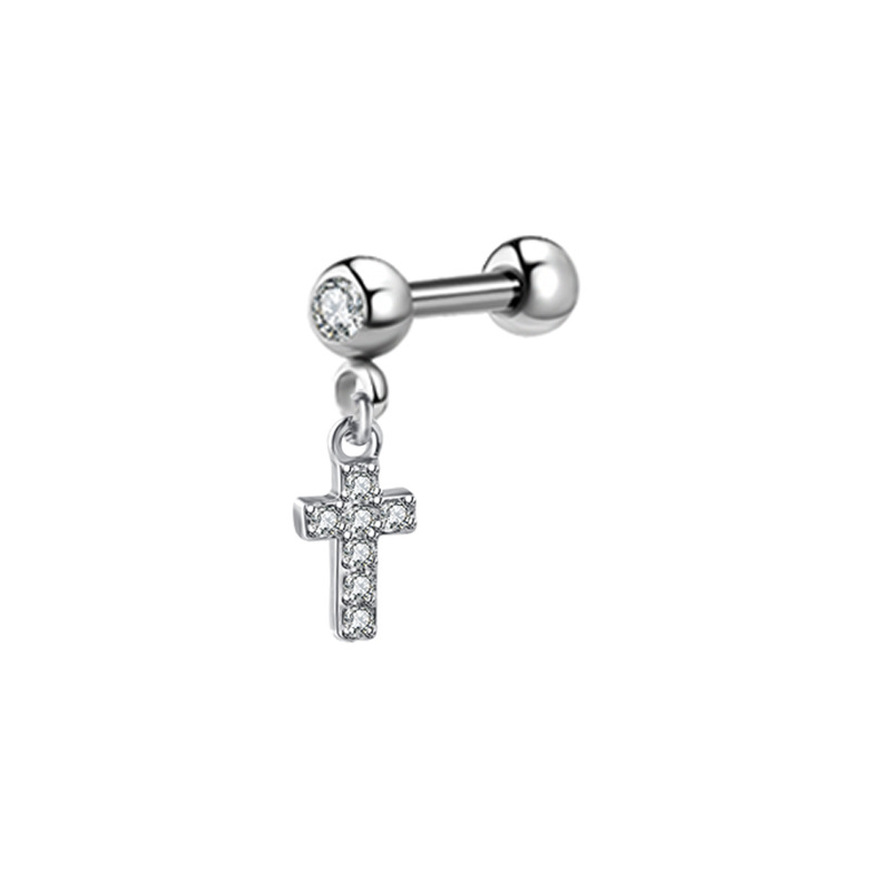 1 adet ay kulak kıkırdak düğme - Body Jewelry Barbell incelemesi ve fiyatı
