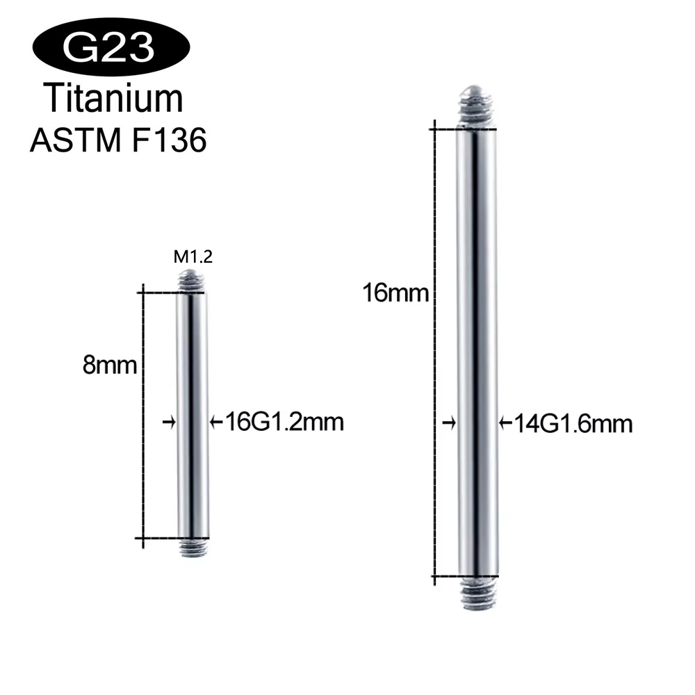 10 adet/lot ASTM F136 İmplantl - Body Jewelry Implant Grade Titanium incelemesi ve fiyatı