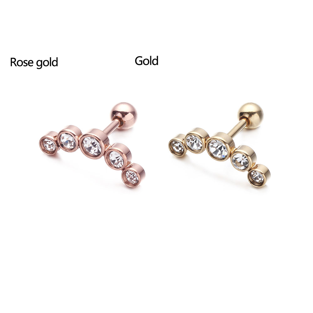 1 adet moda 16G kristal mücevh - Body Jewelry Ear Piercing incelemesi ve fiyatı