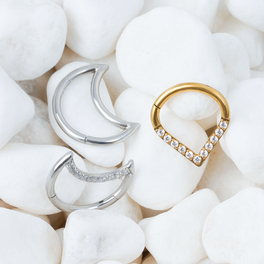 F136 Titanyum Menteşeli Gözyaş - Septum Clicker Ring incelemesi ve fiyatı