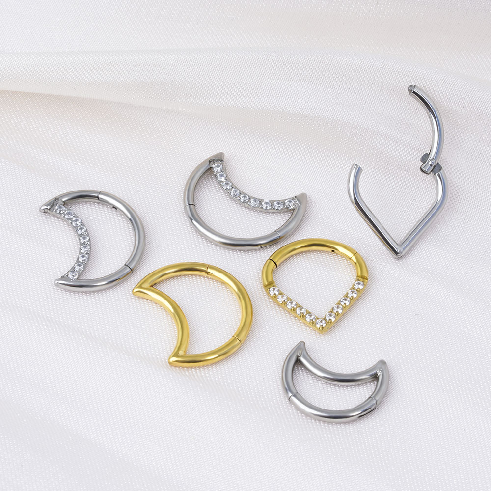 F136 Titanyum Menteşeli Gözyaş - Septum Clicker Ring incelemesi ve fiyatı
