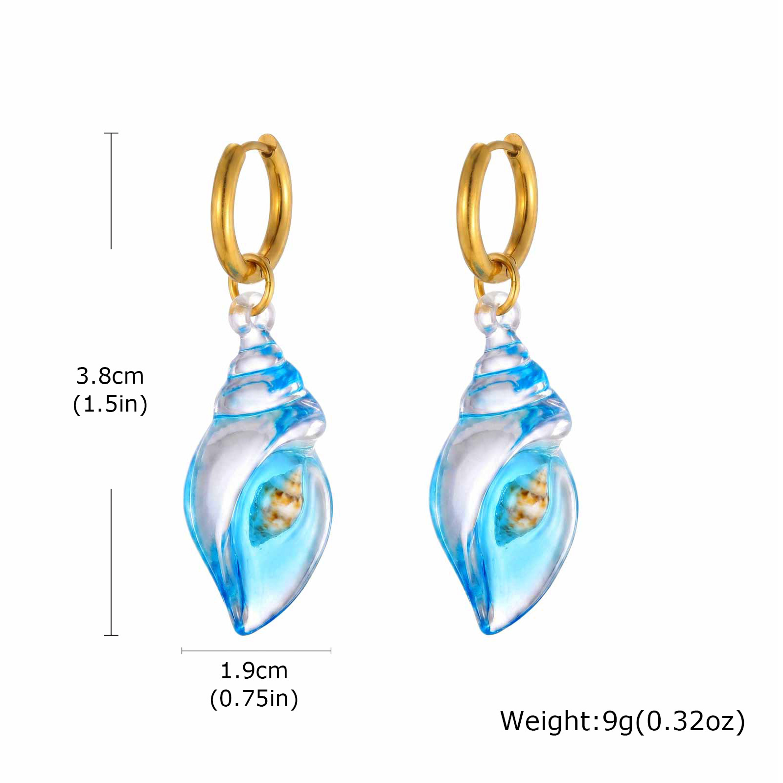Kadınlar için deniz kabuğu hal - Conch Earring Hoop incelemesi ve fiyatı