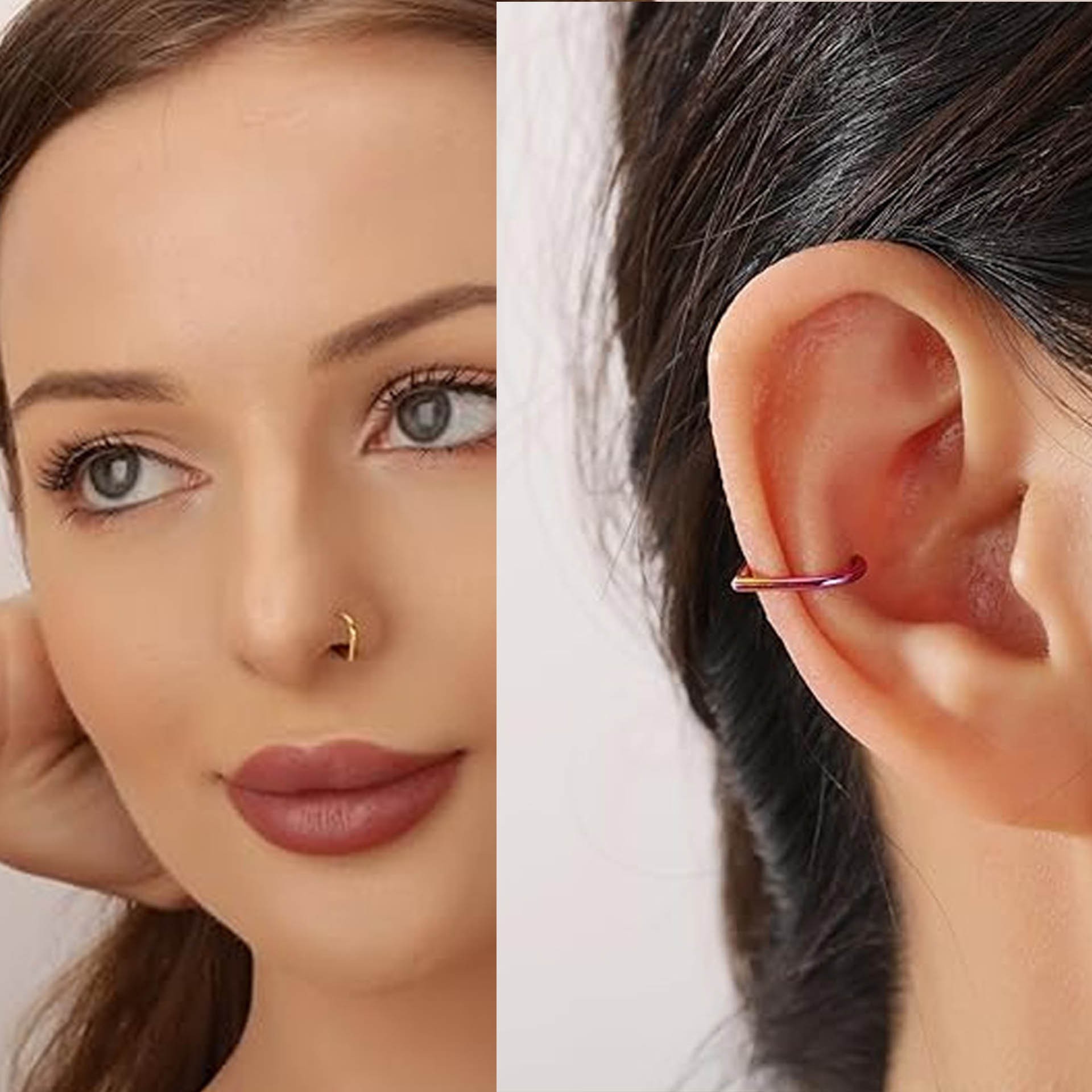 5 adet paslanmaz çelik sahte b - Body Jewelry Ear Piercing incelemesi ve fiyatı
