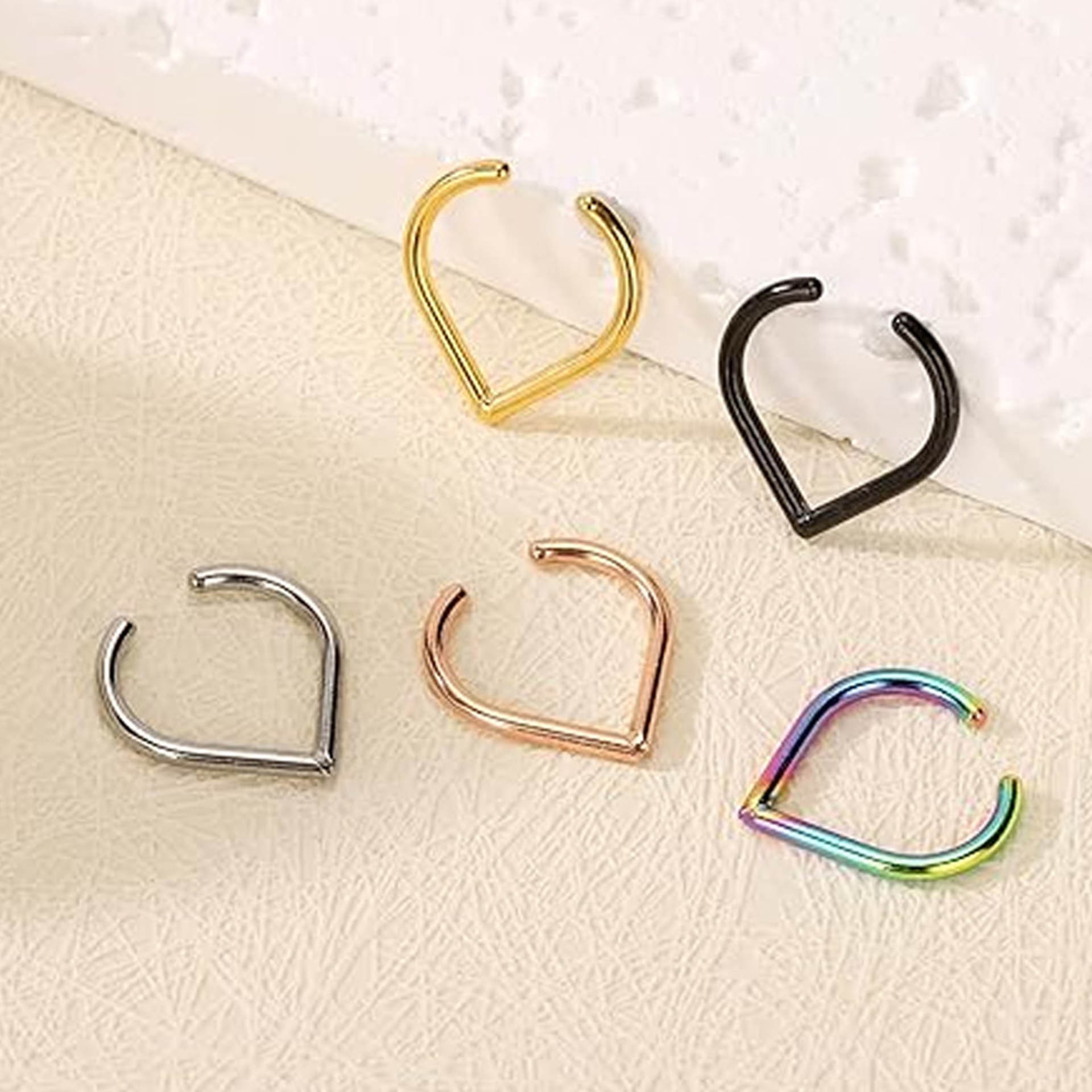 5 adet paslanmaz çelik sahte b - Body Jewelry Ear Piercing incelemesi ve fiyatı