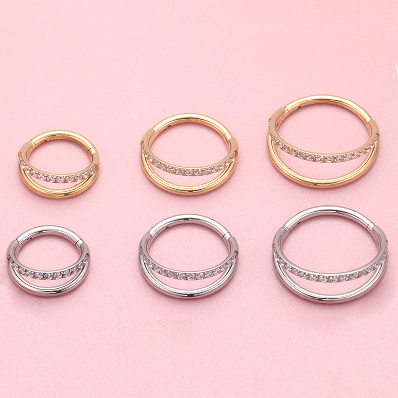 ASTM F136 Titanyum 16G Ay Buru - Septum Clicker Ring incelemesi ve fiyatı
