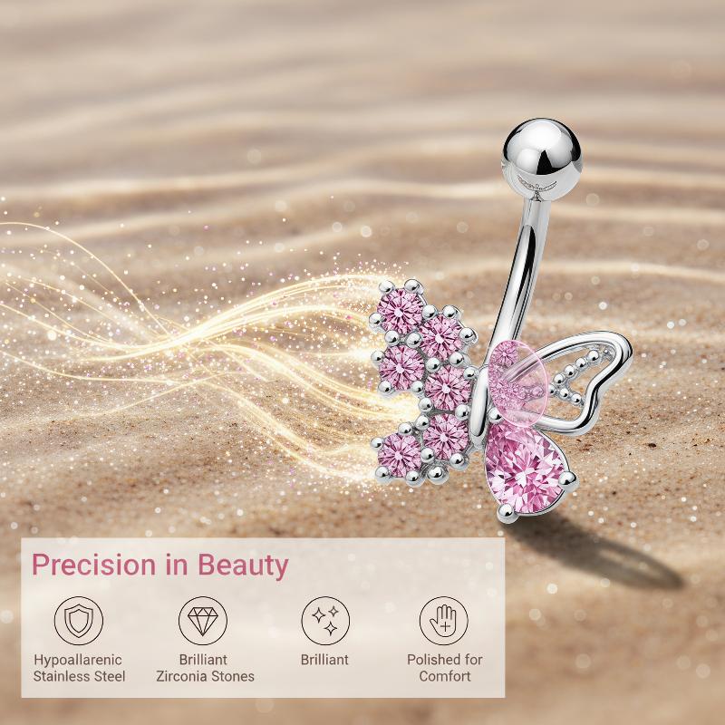 Kelebek Çiçek Göbek Halkaları  - Body Jewelry Barbell incelemesi ve fiyatı