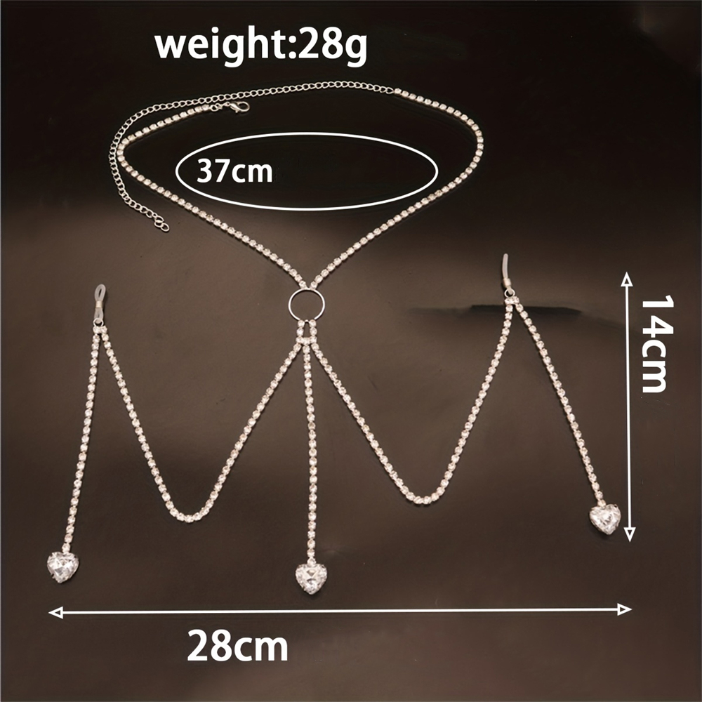 Zarif moda Shining Rhinestone  - Body Jewelry Bra incelemesi ve fiyatı